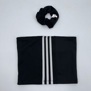 Reworked 1/1 Adidas Tube Top and Scrunchie Set Black and White Small